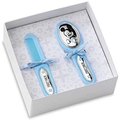 Set Spazzola e Pettine Disney Baby Mickey Mouse in Argento Set Spazzola e Pettine Disney Baby Mickey Mouse in Argento