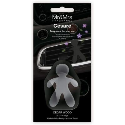 Mr & Mrs Fragrance Cesare Cedr - Černá - Osobní vůně do auta Mr & Mrs Fragrance Cesare Cedr - Černá - Osobní vůně do auta