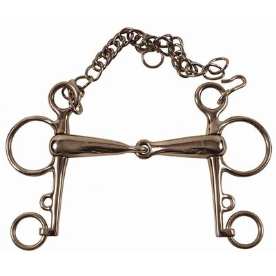NSC - MO00096 - Edelstahl hohles Mundstück - 23 mm - Pelham-Bit NSC - MO00096 - Edelstahl hohles Mundstück - 23 mm - Pelham-Bit