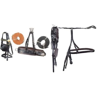 JM - Extra full Nero - Ferri in acciaio inox - Horse harness JM - Extra full Nero - Ferri in acciaio inox - Horse harness