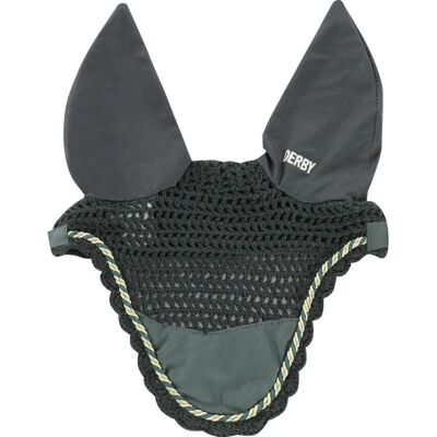 Derby - Cuffietta antimosche da Pony in cotone - Verde Multicolor e Verde - Pony Fly Bonnet - Publicité Derby - Cuffietta antimosche da Pony in cotone - Verde Multicolor e Verde - Pony Fly Bonnet - Publicité