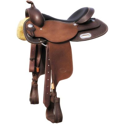 POOL'S - Sella western Team Penning Full Contact - cognac - saddle POOL'S - Sella western Team Penning Full Contact - cognac - saddle