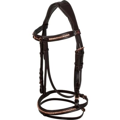 Supreme - Snaffle Rose Gold - Braun - Cob - English Bridle Supreme - Snaffle Rose Gold - Braun - Cob - English Bridle