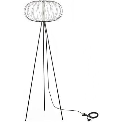 HOMEMANIA Mizar Stehlampe - Minimalistisches Stahl LED Licht - Schwarz HOMEMANIA Mizar Stehlampe - Minimalistisches Stahl LED Licht - Schwarz