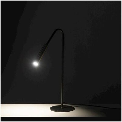 HOMEMANIA Vega Schwarze Metall Tischlampe - LED Schreibtischlampe - 17x17x56cm HOMEMANIA Vega Schwarze Metall Tischlampe - LED Schreibtischlampe - 17x17x56cm