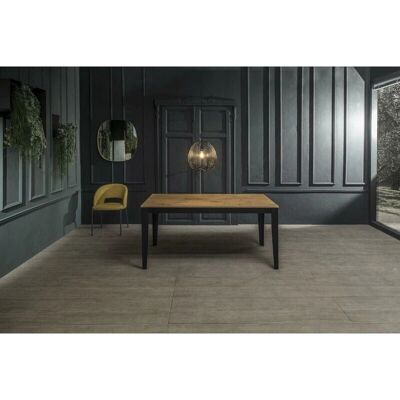 Webmarketpoint - Mesa extensible de roble - negro - 80-290cm Webmarketpoint - Mesa extensible de roble - negro - 80-290cm