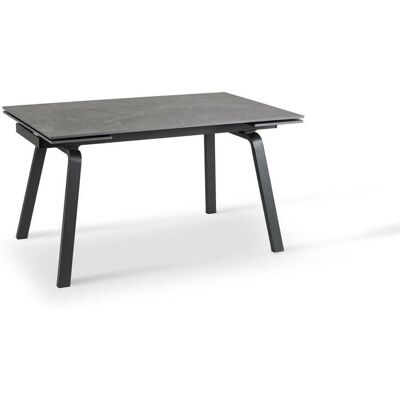 Mesa extensible Webmarketpoint con superficie de mármol negro - 140/200x80x76cm Mesa extensible Webmarketpoint con superficie de mármol negro - 140/200x80x76cm