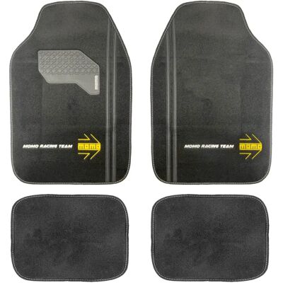 MOMO MomlCM4A8BK Branco/Preto Tapete de Carro Universal MOMO MomlCM4A8BK Branco/Preto Tapete de Carro Universal