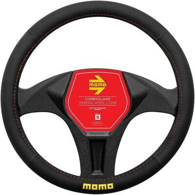 Momo Lenkradbezug - Schwarz/Rot, Waschbar, 36-39cm Momo Lenkradbezug - Schwarz/Rot, Waschbar, 36-39cm