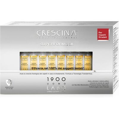 Labo International Srl Crescina Superformula Isole Follicolari 1900 Uomo - Trattamento crescita capelli Labo International Srl Crescina Superformula Isole Follicolari 1900 Uomo - Trattamento crescita capelli