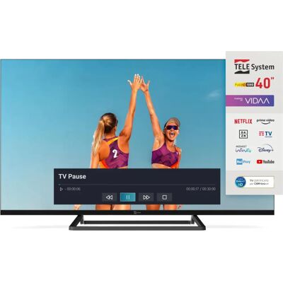 Telesystem 40 FHD Vidaa Smart TV - Senza Cornice, DVB-T2/S2, Nero Telesystem 40 FHD Vidaa Smart TV - Senza Cornice, DVB-T2/S2, Nero