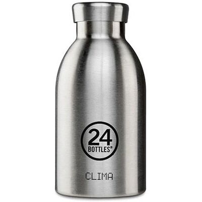 Borraccia in acciaio inox Clima 330ml - Argento - 24Bottles Borraccia in acciaio inox Clima 330ml - Argento - 24Bottles