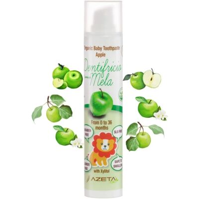 Azeta Bio Bio-Fluoridfreie Apfel-Zahnpasta für Babys 0-36 Monate - Zahnpasta Azeta Bio Bio-Fluoridfreie Apfel-Zahnpasta für Babys 0-36 Monate - Zahnpasta