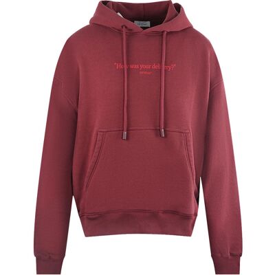 Off-White Dark Red Hoodie - Regular Fit - Hooded Sweatshirt Off-White Dark Red Hoodie - Regular Fit - Hooded Sweatshirt