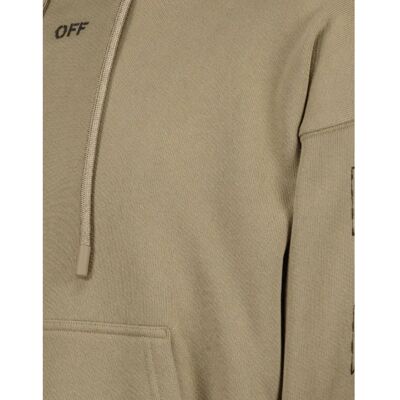Off White Long Sleeve Hooded Sweatshirt - Hoodies Off White Long Sleeve Hooded Sweatshirt - Hoodies
