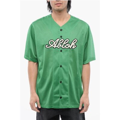 Off-White Grünes Besticktes Baseball-Mesh-T-Shirt - T-Shirt Off-White Grünes Besticktes Baseball-Mesh-T-Shirt - T-Shirt
