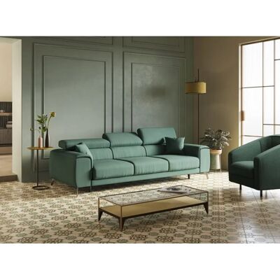 Divani.store Sofá Fusion - 3 asientos extensibles, Tela antimanchas, 260cm, Verde Divani.store Sofá Fusion - 3 asientos extensibles, Tela antimanchas, 260cm, Verde