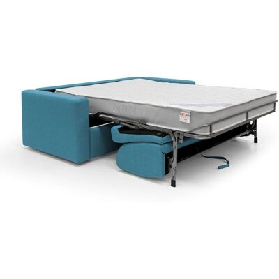 DIVANI.STORE Kansas Sofá Cama - 20cm Impermeable Azul 192cm DIVANI.STORE Kansas Sofá Cama - 20cm Impermeable Azul 192cm