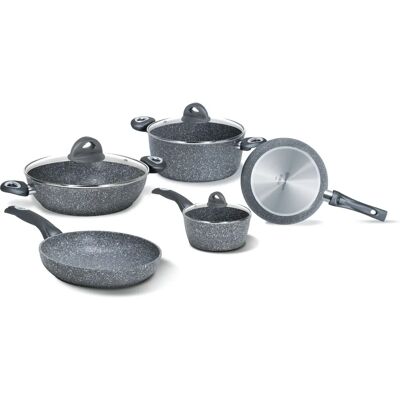 Ensemble de casseroles Aeternum AP000158 - 8 pièces - Gris - Set de cuisine - Publicité Ensemble de casseroles Aeternum AP000158 - 8 pièces - Gris - Set de cuisine - Publicité