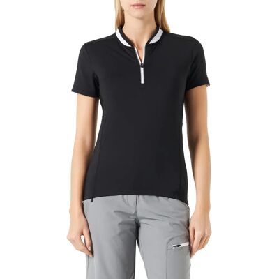CMP Black Bike Training T-Shirt - Breathable, Odor Control, High Collar CMP Black Bike Training T-Shirt - Breathable, Odor Control, High Collar