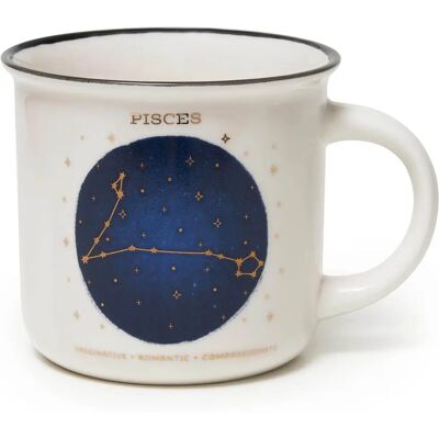 Taza zodiacal de Piscis Legami - Porcelana - 9x10cm Taza zodiacal de Piscis Legami - Porcelana - 9x10cm