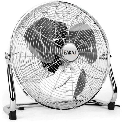 Ventilatore da terra Bakaji 45cm Alluminio Acciaio 90W Ventilatore da terra Bakaji 45cm Alluminio Acciaio 90W