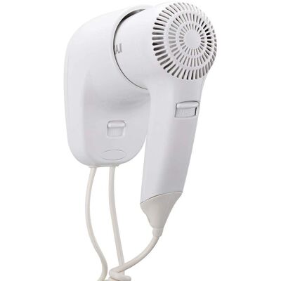 BAKAJI - Asciugacapelli Parete - Blanco - 1200W - Hair Dryer BAKAJI - Asciugacapelli Parete - Blanco - 1200W - Hair Dryer