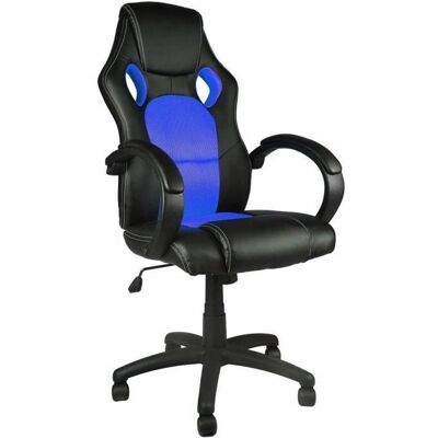 Sedia da Ufficio Girevole Blu e Nero - Sedia da Gaming Sedia da Ufficio Girevole Blu e Nero - Sedia da Gaming