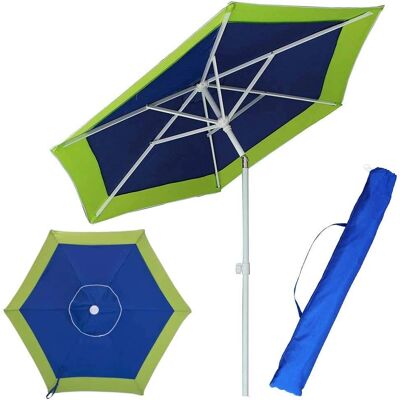 Ombrellone Bakaji 210cm in Acciaio - Inclinazione Regolabile, UV50+ Ombrellone Bakaji 210cm in Acciaio - Inclinazione Regolabile, UV50+