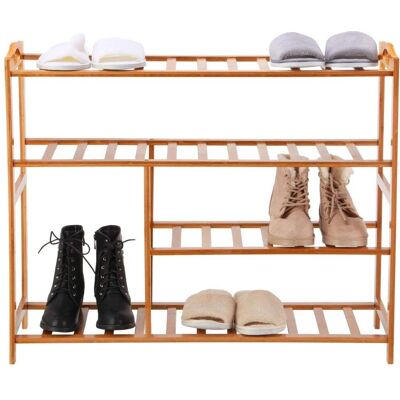 Estante de Zapatos de Bambú Bakaji - Multiuso 80x26x69cm Estante de Zapatos de Bambú Bakaji - Multiuso 80x26x69cm