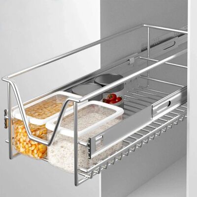 Bakaji Kitchen Drawer Organizer - Chrome Steel 30cm Bakaji Kitchen Drawer Organizer - Chrome Steel 30cm