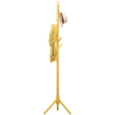 Bakaji Kapstok - Berkenhout Geel 8 Haken 41x41x176 - Kapstok Bakaji Kapstok - Berkenhout Geel 8 Haken 41x41x176 - Kapstok