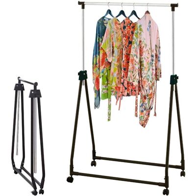 Porte-vêtements en Acier Ajustable Bakaji - Pliable et Mobile - Publicité Porte-vêtements en Acier Ajustable Bakaji - Pliable et Mobile - Publicité