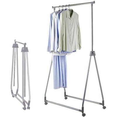 Bakaji - Stand Appendiabiti Pieghevole - 98-170 cm - Grey - Clothes Rack Bakaji - Stand Appendiabiti Pieghevole - 98-170 cm - Grey - Clothes Rack