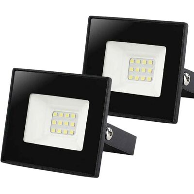 Bakaji Set 2 Faretti LED 10W - Alta Luminosità Esterno Slim Bakaji Set 2 Faretti LED 10W - Alta Luminosità Esterno Slim