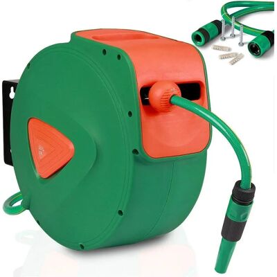 Riavvolgitubo automatico Bakaji - 20m, Supporto a parete Riavvolgitubo automatico Bakaji - 20m, Supporto a parete