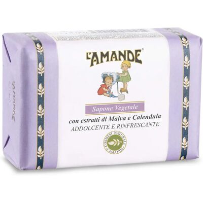 L'Amande L'amande - Sapone vegetale Malva calendula - 200g L'Amande L'amande - Sapone vegetale Malva calendula - 200g