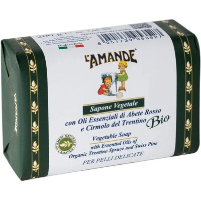 Amicafarmacia L'Amande Bio-Fichte & Zirbenpflanzenöl Vegetseife - Empfindliche Haut Amicafarmacia L'Amande Bio-Fichte & Zirbenpflanzenöl Vegetseife - Empfindliche Haut
