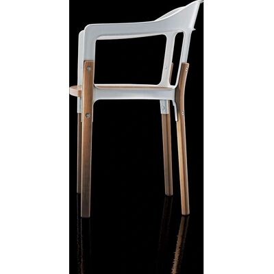 Chaise Steelwood de Magis - Nature/Noir - Design Moderne - Publicité Chaise Steelwood de Magis - Nature/Noir - Design Moderne - Publicité
