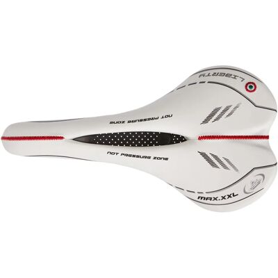 Montegrappa Modèle XXL Blanc Selle pour Citybike - Confort Ergonomique - Publicité Montegrappa Modèle XXL Blanc Selle pour Citybike - Confort Ergonomique - Publicité