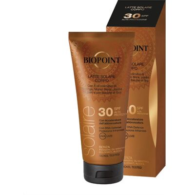 Protezione solare Biopoint SPF 30 - Latte solare per adulti Protezione solare Biopoint SPF 30 - Latte solare per adulti