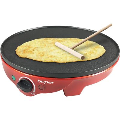 Crêpière BEPER BT.700Y - 1300W, Antiadhésive, Rouge/Noir - Publicité Crêpière BEPER BT.700Y - 1300W, Antiadhésive, Rouge/Noir - Publicité