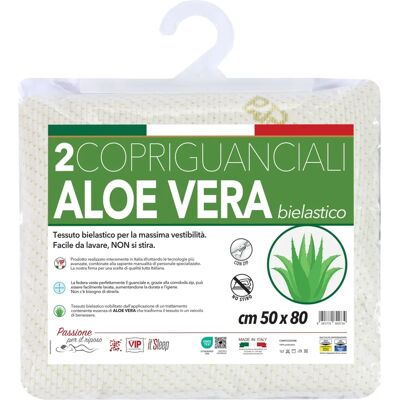 V.I.P. Zeer Belangrijk Kussen - Set van Twee Kussenhoezen met Aloe Vera Jacquard - Gemaakt in Italië V.I.P. Zeer Belangrijk Kussen - Set van Twee Kussenhoezen met Aloe Vera Jacquard - Gemaakt in Italië