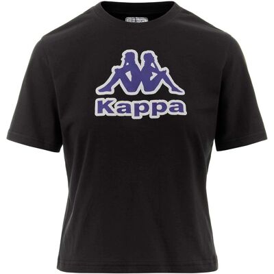 Kappa Fabra Svart Kortärmad T-Shirt för Kvinnor Kappa Fabra Svart Kortärmad T-Shirt för Kvinnor