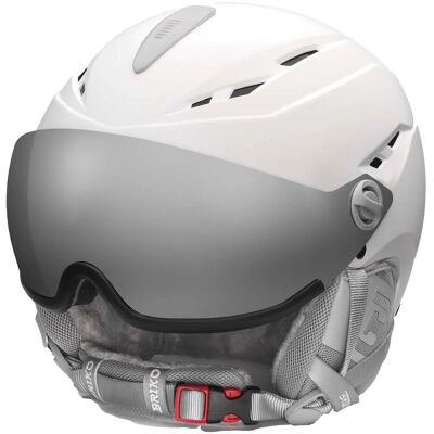 Casco Briko Chione Bianco - Con Lente a Specchio Casco Briko Chione Bianco - Con Lente a Specchio