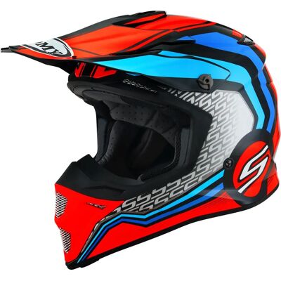Suomy Mx Speed Pro Forward - Blu Arancione - Casco da Motocross Suomy Mx Speed Pro Forward - Blu Arancione - Casco da Motocross
