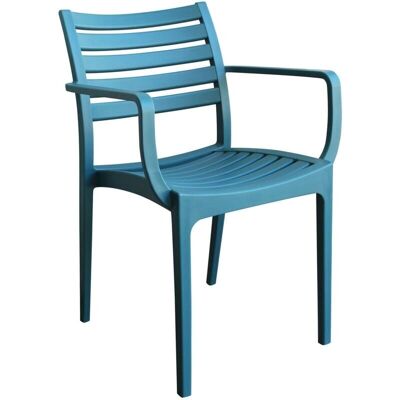 GARDENESS CadetBlue Sedia da giardino impilabile - Mobili in resina per esterni GARDENESS CadetBlue Sedia da giardino impilabile - Mobili in resina per esterni