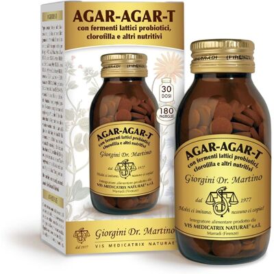 Dr. Giorgini Agar-Agar - Suplemento probiótico en tabletas - 180 Pastillas Dr. Giorgini Agar-Agar - Suplemento probiótico en tabletas - 180 Pastillas