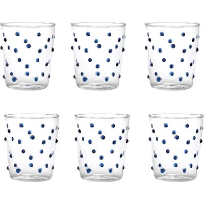 Zafferano Set di 6 bicchieri acqua blu festa - Bicchieri Zafferano Set di 6 bicchieri acqua blu festa - Bicchieri