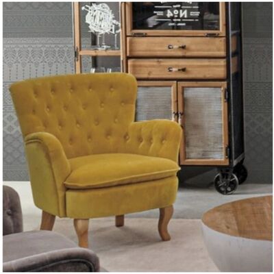 BIZZOTTO - Poltrona Orlins - Velluto di Cotone, Pino, 71.5x72.5x79cm BIZZOTTO - Poltrona Orlins - Velluto di Cotone, Pino, 71.5x72.5x79cm
